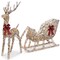 Best Choice Products XL Lighted Christmas 5ft Reindeer & Sleigh Holiday Outdoor Decor Set w/265 LED Lights